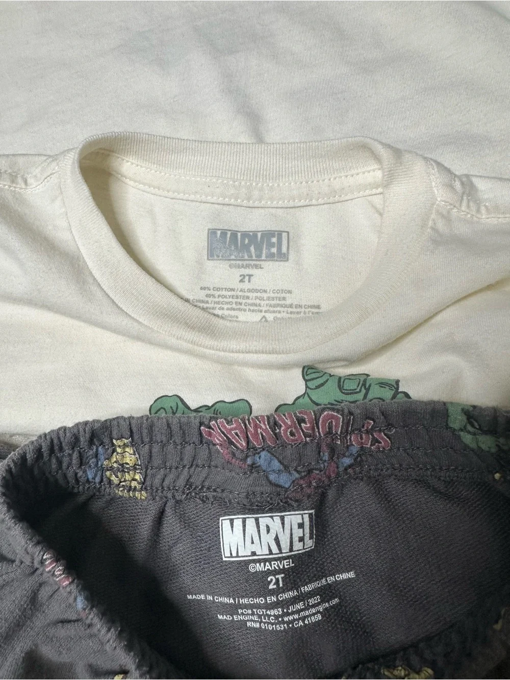 MARVEL SUPERHERO 2 PIECE SHORT SET TODDLER BOY 2T